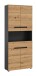 Hochschrank >Canu< in Basalt grau/Artisan Eiche Nachbildung - 76x193x34 (BxHxT)