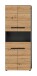 Hochschrank >Canu< in Basalt grau/Artisan Eiche Nachbildung - 76x193x34 (BxHxT)