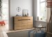 Kommode >Canu< in Basalt grau/Artisan Eiche Nachbildung - 130x81x41cm (BxHxT)