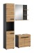 Badezimmer-Set >Canu< in Basalt grau/Artisan Eiche Dekor - 116x193x34cm (BxHxT)