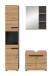 Badezimmer-Set >Canu< in Basalt grau/Artisan Eiche Dekor - 116x193x34cm (BxHxT)