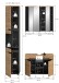Badezimmer-Set >Canu< in Basalt grau/Artisan Eiche Dekor - 133x193x34cm (BxHxT)