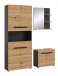 Badezimmer-Set >Canu< in Basalt grau/Artisan Eiche Dekor - 154x193x34cm (BxHxT)