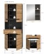 Badezimmer-Set >Canu< in Basalt grau/Artisan Eiche Dekor - 154x193x34cm (BxHxT)