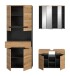 Badezimmer-Set >Canu< in Basalt grau/Artisan Eiche Dekor - 171x193x34cm (BxHxT)