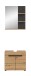 Badezimmer-Set >Canu< in Basalt grau/Artisan Eiche Dekor - 63x193x34cm (BxHxT)