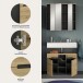 Badezimmer-Set >Canu< in Basalt grau/Artisan Eiche Dekor - 80x193x34cm (BxHxT)