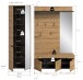 Garderoben-Set >Canu< in Basalt grau/Artisan Eiche Dekor - 200x190x37cm (BxHxT)