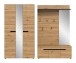 Garderoben-Set >Canu< in Basalt grau/Artisan Eiche Dekor - 240x190x37cm (BxHxT)