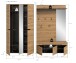Garderoben-Set >Canu< in Basalt grau/Artisan Eiche Dekor - 240x190x37cm (BxHxT)