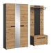 Garderoben-Set >Canu< in Basalt grau/Artisan Eiche Dekor - 200x190x37cm (BxHxT)