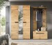Garderoben-Set >Canu< in Basalt grau/Artisan Eiche Dekor - 200x190x37cm (BxHxT)