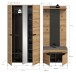 Garderoben-Set >Canu< in Basalt grau/Artisan Eiche Dekor - 200x190x37cm (BxHxT)