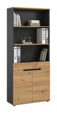 Aktenregal >Canu< in Basalt grau/Artisan Eiche...