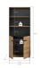 Aktenregal >Canu< in Basalt grau/Artisan Eiche Nachbildung - 80x189x37cm (BxHxT)