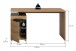 Schreibtisch >Canu< in Basalt grau/Artisan Eiche Nachbildung - 140x75x60 (BxHxT)