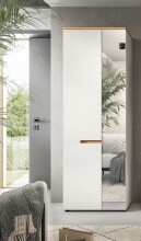 Garderobenschrank >Canu< in Weiß - 65x190x37cm (BxHxT)