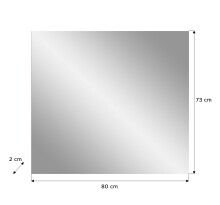 Spiegel >Canu< in Weiß/Spiegelglas - 80x73x2cm (BxHxT)
