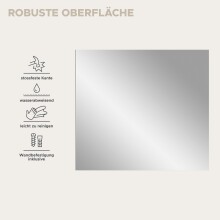 Spiegel >Canu< in Weiß/Spiegelglas - 80x73x2cm (BxHxT)