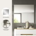 Spiegel >Canu< in Weiß/Spiegelglas - 80x73x2cm (BxHxT)