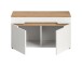 Schuhbank >Canu< in Weiß / Artisan Eiche Dekor - 80x45x37cm (BxHxT)