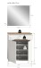 Garderoben-Set >Canu< in Weiß / Artisan Eiche Dekor - 80x190x37cm (BxHxT)
