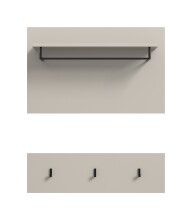 Garderobenpaneel >Canu< in Kaschmir - 80x73x27cm...