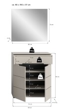 Garderoben-Set >Canu< in Kaschmir - 80x190x37cm (BxHxT)