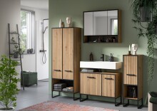 Unterschrank >Bagno< in Artisan Eiche Nachbildung - 30x101x32cm (BxHxT)