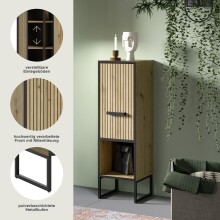 Unterschrank >Bagno< in Artisan Eiche Nachbildung - 30x101x32cm (BxHxT)