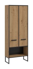 Hochschrank >Bagno< in Artisan Eiche Nachbildung -...
