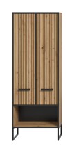 Hochschrank >Bagno< in Artisan Eiche Nachbildung -...