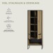 Hochschrank >Bagno< in Artisan Eiche Nachbildung - 59x159x32cm (BxHxT)