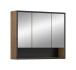 Badezimmerspiegelschrank >Bagno< in Eiche Dekor / Spiegel - 80x68x19cm (BxHxT)
