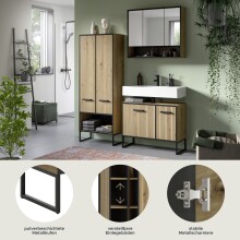 Badezimmer-Set >Bagno< in Artisan Eiche Nachbildung - 154x192x36cm (BxHxT)