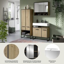 Badezimmer-Set >Bagno< in Artisan Eiche Nachbildung - 154x192x36cm (BxHxT)