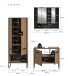 Badezimmer-Set >Bagno< in Artisan Eiche Nachbildung - 154x192x36cm (BxHxT)