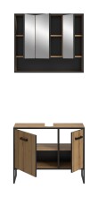 Badezimmer-Set >Bagno< in Artisan Eiche Nachbildung - 80x192x36cm (BxHxT)