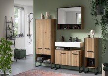 Badezimmer-Set >Bagno< in Artisan Eiche Nachbildung...