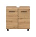 Waschbeckenunterschrank >Ice< in Artisan Eiche Nachbildung - 60x58x30cm (BxHxT)