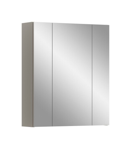 Badezimmerspiegelschrank >Ice< in Kaschmir/Spiegelglas - 60x70x18cm (BxHxT)