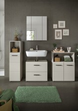 Badezimmer-Set >Ice< in Kaschmir - 180x185x30cm...