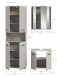 Badezimmer-Set >Ice< in Kaschmir - 135x185x30cm (BxHxT)