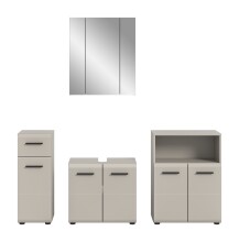 Badezimmer-Set >Ice< in Kaschmir - 180x185x30cm (BxHxT)