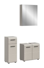 Badezimmer-Set >Ice< in Kaschmir - 105x185x30cm...