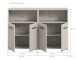 Badezimmer-Set >Ice< in Kaschmir - 120x82x30cm (BxHxT)