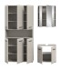 Badezimmer-Set >Ice< in Kaschmir - 165x185x30cm (BxHxT)