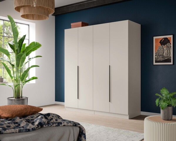 Kleiderschrank >Kopenhagen< in Kaschmir - 160x181x52cm (BxHxT)