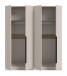 Kleiderschrank >Kopenhagen< in Kaschmir - 160x181x52cm (BxHxT)