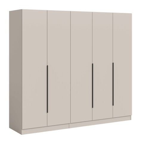 Drehtürenschrank >Kopenhagen< in Kaschmir - 200x181x52cm (BxHxT)